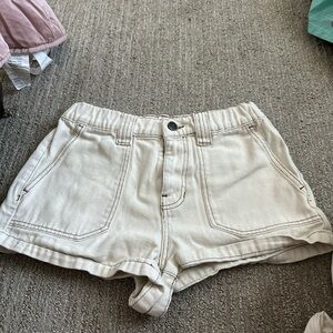 PacSun High Waist Cream Shorts